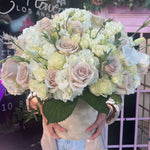 Sandy White Blooms Box - ART Flowers LA