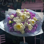 White Peonies and Matthiola - ART Flowers LA