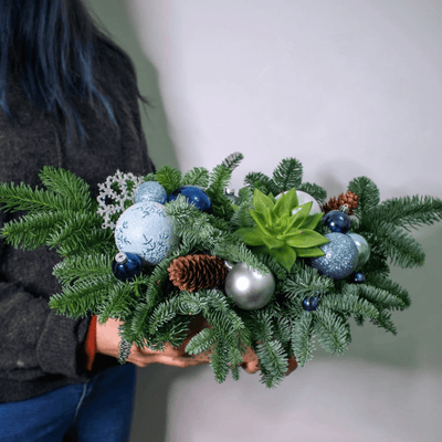 Cool Blue Centerpiece - ART Flowers LA