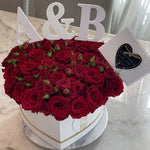 Monogram Roses Box - ART Flowers LA