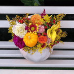 Pink Pumpkin with Flowers - ART Flowers LA