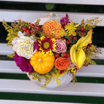 Pink Pumpkin with Flowers - ART Flowers LA