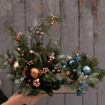 Silver and Blue Centerpiece - ART Flowers LA