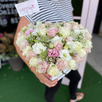 White and Pink in My Heart - ART Flowers LA