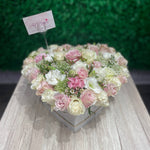 White and Pink in My Heart - ART Flowers LA