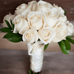 White Roses Wedding Bouquet - ART Flowers LA