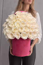 White Roses Box - 50 Stems, Same Day Delivery