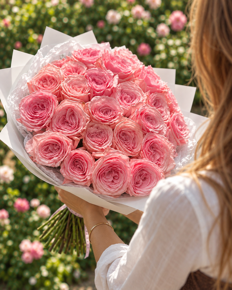 Bouquet - Pink O'Hara - 25 or 50 Garden Roses