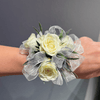 White and Blue Flowers with Sparkling Ribbon - ART Flowers LA