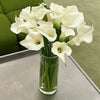 White Calla Lilies in a vase - ART Flowers LA