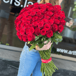 100 Red Roses - ART Flowers LA