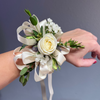 White Rose and Greens Corsage