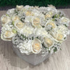White Flowers Heart Box