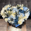 Blue and White Heart - ART Flowers LA