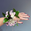 Flowers and Greenery, Pink Ribbon Corsage - ART Flowers LA