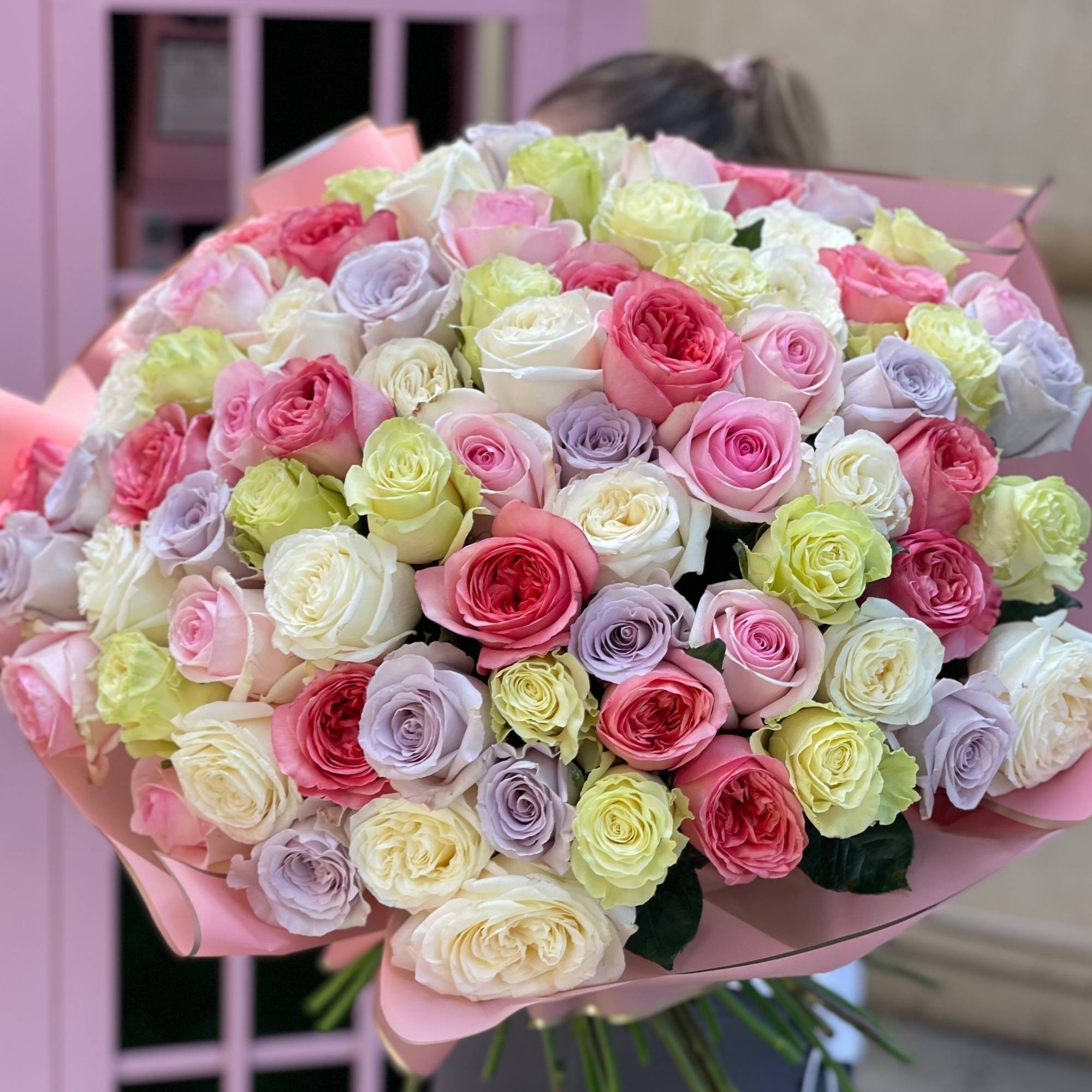 Beautiful Roses Mixed Colors Mixed Beautiful Roses Bouquet - Same Day Delivery in Los Angeles