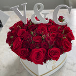 Monogram Roses Box - ART Flowers LA