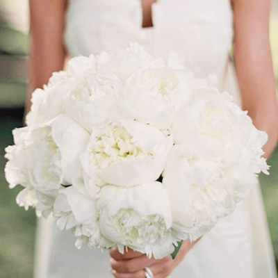 Only White Wedding Bouquet - ART Flowers LA