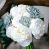Peonies and Succulents Wedding Bouquet - ART Flowers LA