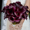 Purple Calla Lilies Wedding Bouquet - ART Flowers LA