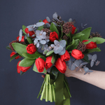 Red Wedding Bouquet - ART Flowers LA