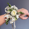 White Rose and Greens Corsage - ART Flowers LA