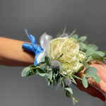 White Roses and Eucalyptus - ART Flowers LA