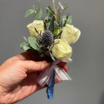 White Roses and Eucalyptus - ART Flowers LA