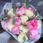 White Roses and Peonies Bouquet - ART Flowers LA